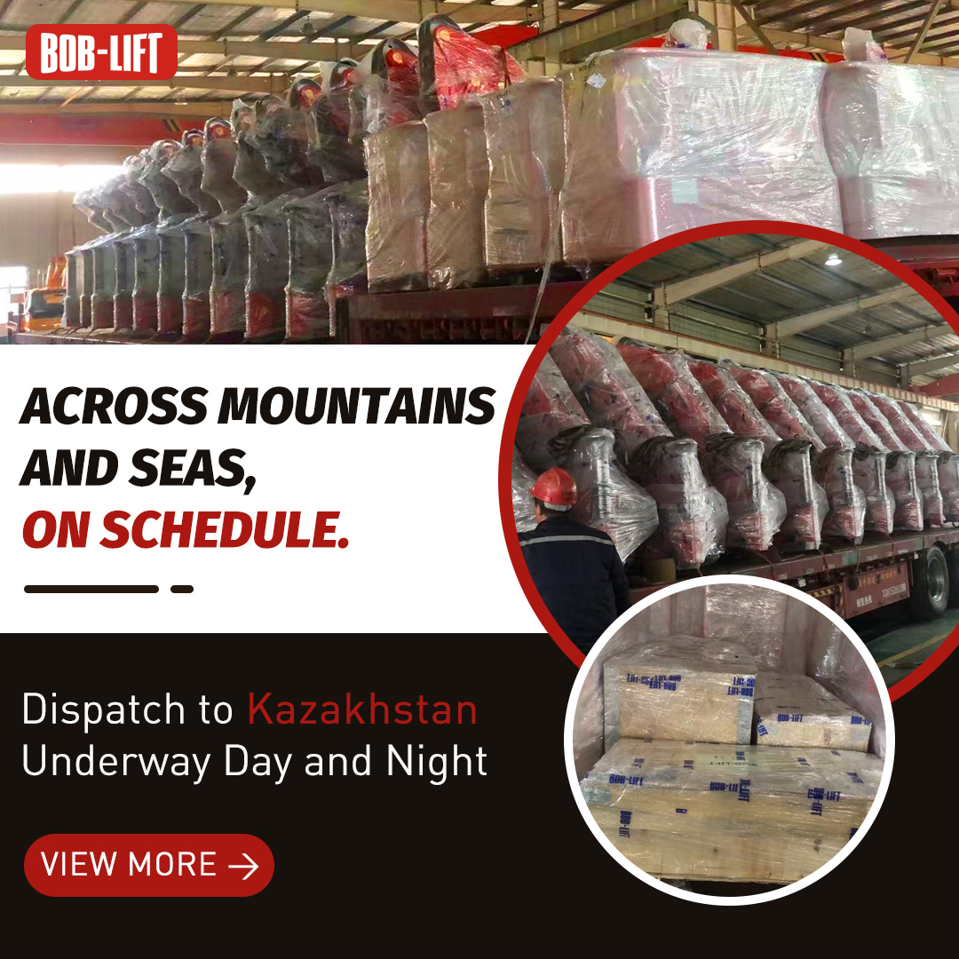 Les grues montées sur camion BOB-LIFT sont sur le point d’être expédiées à l’étranger en grandes quantités.